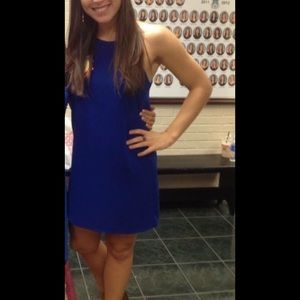 Royal blue shift dress
